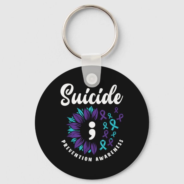 Suicide Awareness Support Suicide Prevention Keychain (Front)