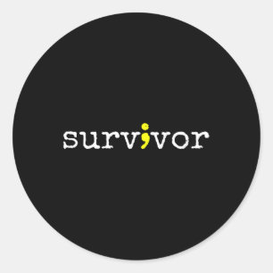 Suicide Awareness Support Symbol Recovery Survivor Classic Round Sticker