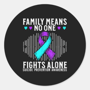 Suicide Awareness Suprt Suicide Prevention Awarene Classic Round Sticker
