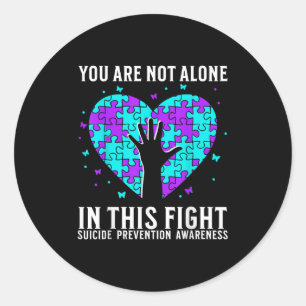 Suicide Awareness Suprt Suicide Prevention Awarene Classic Round Sticker