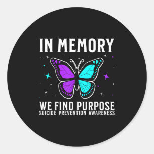Suicide Awareness Suprt Suicide Prevention Awarene Classic Round Sticker