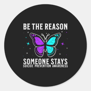 Suicide Awareness Suprt Suicide Prevention Awarene Classic Round Sticker