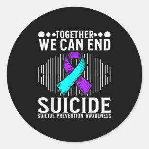 Suicide Awareness Suprt Suicide Prevention Awarene Classic Round Sticker