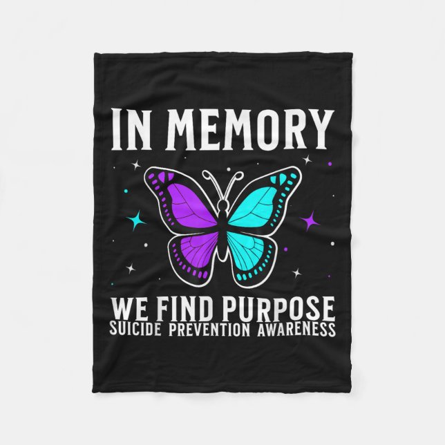 Suicide Awareness Suprt Suicide Prevention Awarene Fleece Blanket (Front)
