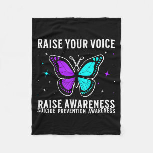 Suicide Awareness Suprt Suicide Prevention Awarene Fleece Blanket