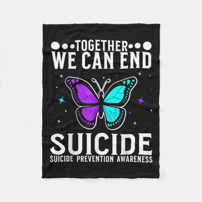 Suicide Awareness Suprt Suicide Prevention Awarene Fleece Blanket (Front)