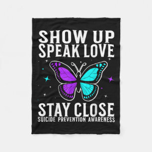 Suicide Awareness Suprt Suicide Prevention Awarene Fleece Blanket