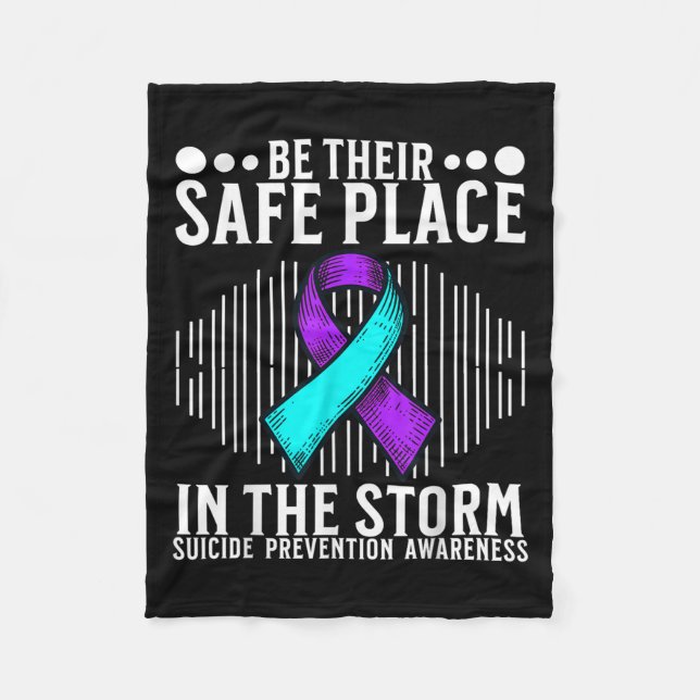 Suicide Awareness Suprt Suicide Prevention Awarene Fleece Blanket (Front)