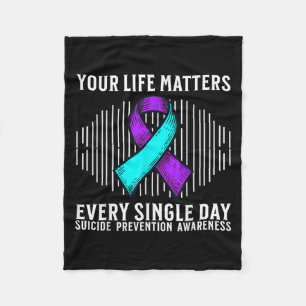 Suicide Awareness Suprt Suicide Prevention Awarene Fleece Blanket