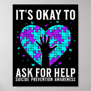 Suicide Awareness Suprt Suicide Prevention Awarene Poster
