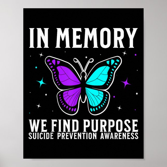 Suicide Awareness Suprt Suicide Prevention Awarene Poster (Front)