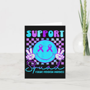 Suicide Awareness Teal &amp; Purple Ribbon Suprt G Card