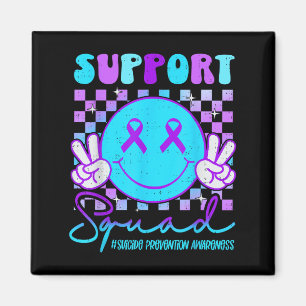 Suicide Awareness Teal & Purple Ribbon Suprt G Magnet