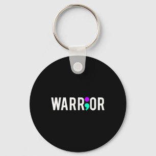 Suicide Awareness Warrior Design Gift For Mental Keychain