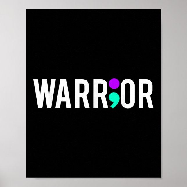 Suicide Awareness Warrior Design Gift For Mental Poster (Front)