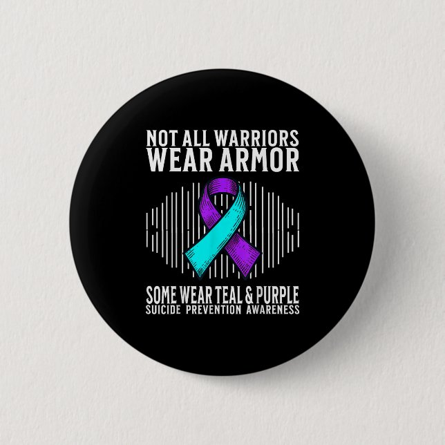 Suicide Awareness Warrior Suicide Prevention Aware 2 Inch Round Button (Front)