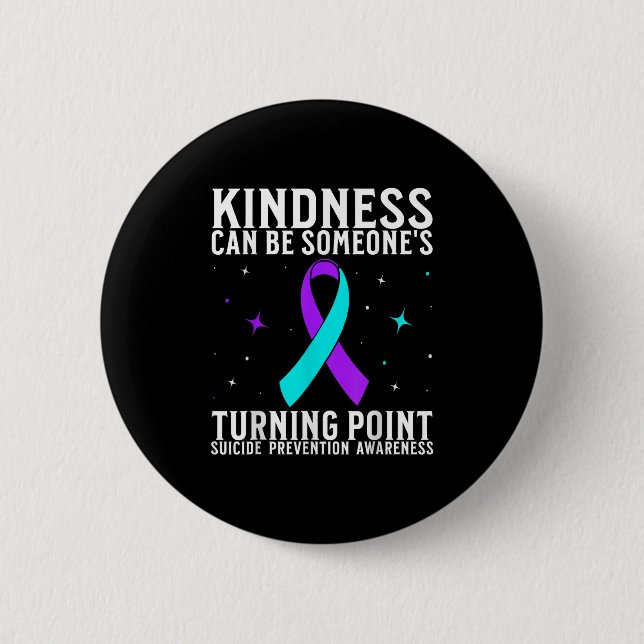 Suicide Awareness Warrior Suicide Prevention Aware 2 Inch Round Button (Front)