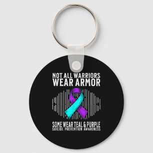 Suicide Awareness Warrior Suicide Prevention Aware Keychain