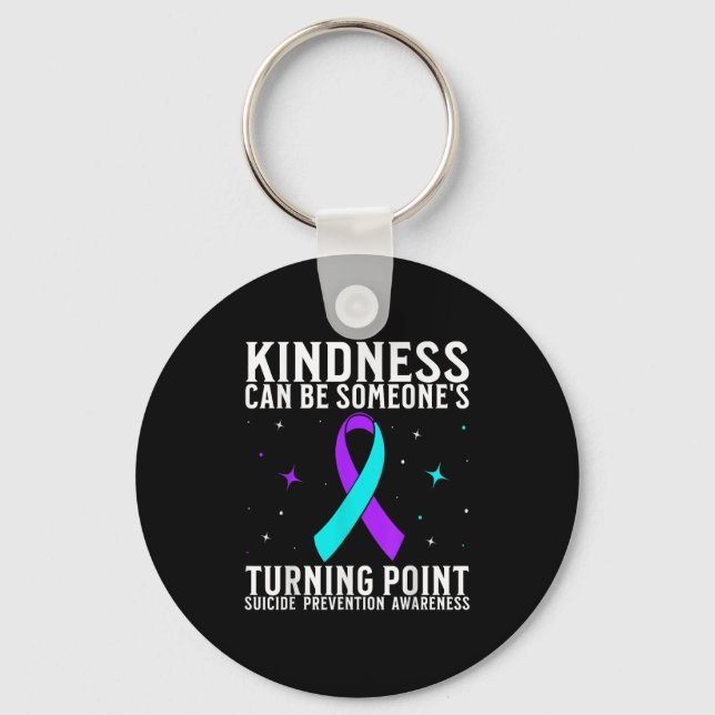 Suicide Awareness Warrior Suicide Prevention Aware Keychain (Front)