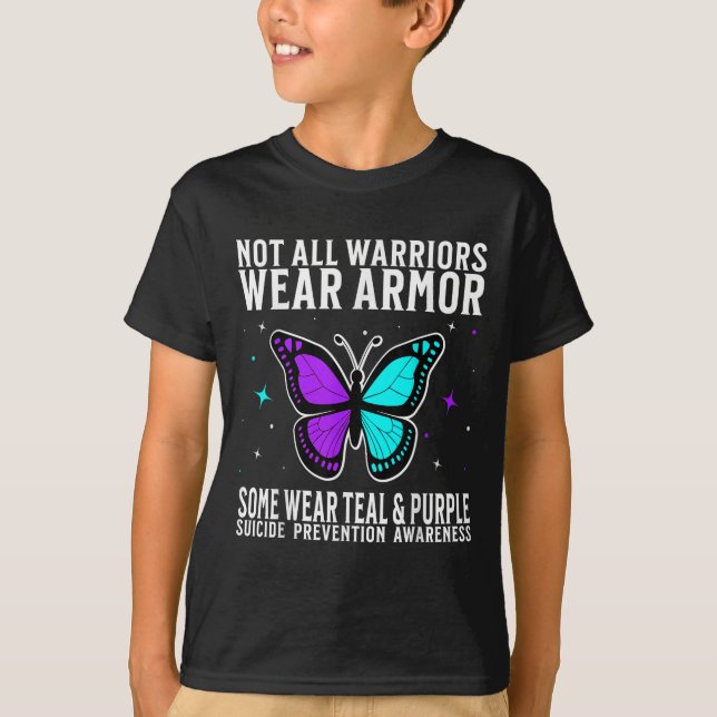 Suicide Awareness Warrior Suicide Prevention Aware T-Shirt (Front)