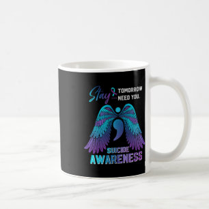 Suicide Awareness Wings And Ribbon Suicide Prevent Coffee Mug