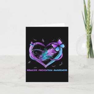 Suicide Awareness Wings Angel Ribbon, Suicide Prev Card