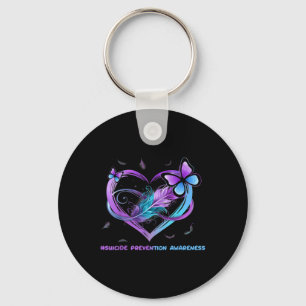 Suicide Awareness Wings Angel Ribbon, Suicide Prev Keychain