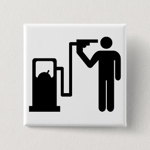 Suicide by petrol 2 inch square button