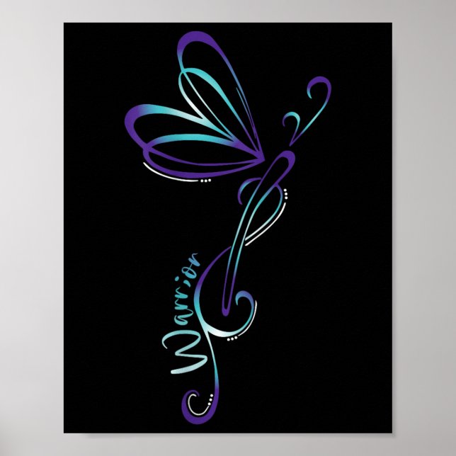 Suicide Depression Dragonfly Prevention Awareness  Poster (Front)