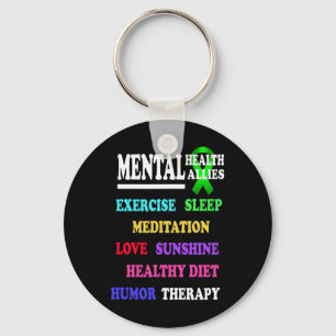 Suicide Depression Mental Health Prevention Awaren Keychain