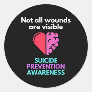 Suicide Gives The Pain To Someone Else. Suicide Aw Classic Round Sticker
