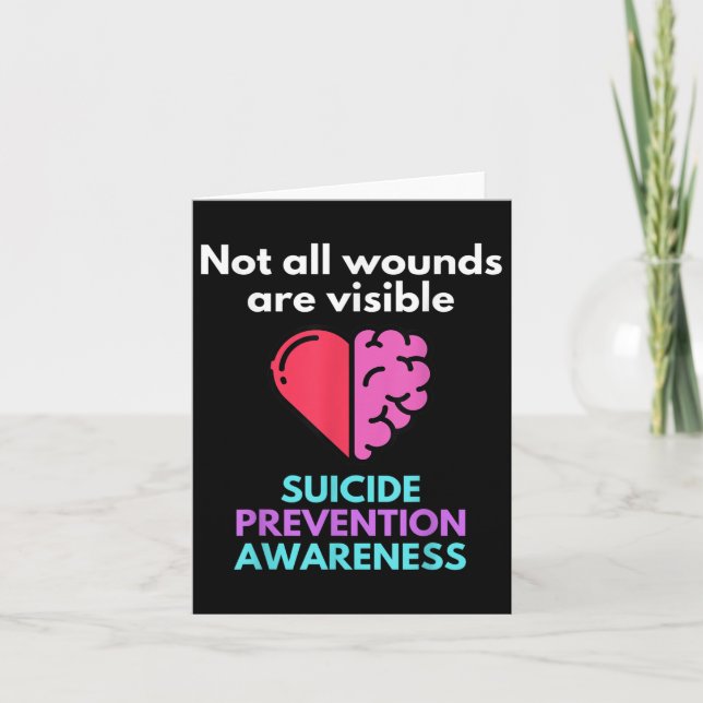 Suicide Gives The Pain To Someone Else. Suicide Card (Front)