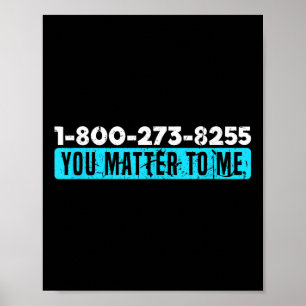 Suicide Hotline Number Prevention Awareness Poster