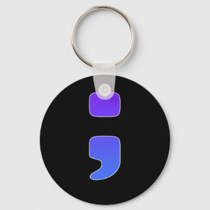 ; Suicide Pain Semicolon Suicide Prevention Awaren Keychain