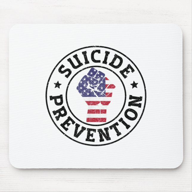 Suicide Patriotic 4th July Independence Day Ptsd P Mouse Pad (Front)