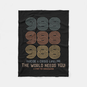 Suicide Prevention 2024 The World Needs You Fleece Blanket