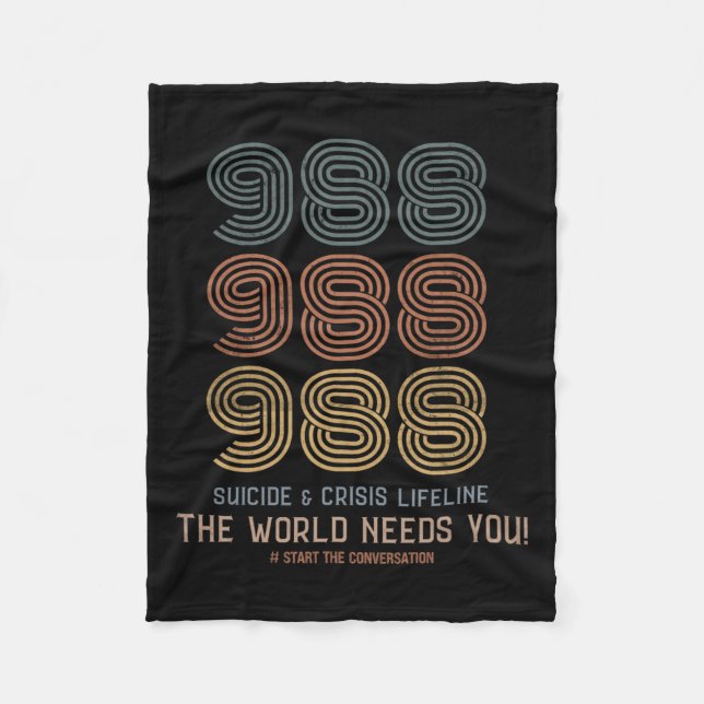 Suicide Prevention 2024 The World Needs You  Fleece Blanket (Front)