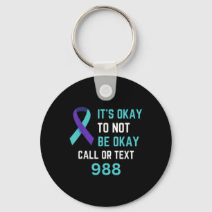 Suicide Prevention 988 Hotline Shirt 988 Suicide C Keychain