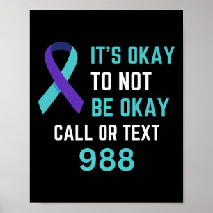Suicide Prevention 988 Hotline Shirt 988 Suicide C Poster