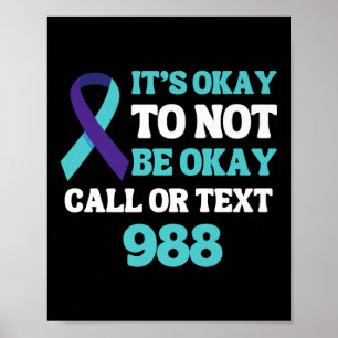 Suicide Prevention 988 Hotline Shirt 988 Suicide C Poster