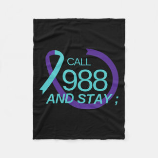 Suicide Prevention 988 Suicide Prevention Depressi Fleece Blanket