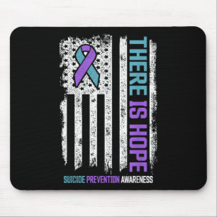 Suicide Prevention American Flag Hope Suicide Awar Mouse Pad