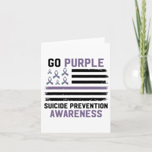 Suicide Prevention American Flag Suicide Awareness Card