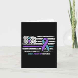 Suicide Prevention American Flag Suicide Awareness Card