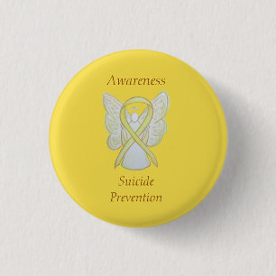 Suicide Prevention Angel Awareness Ribbon Pins