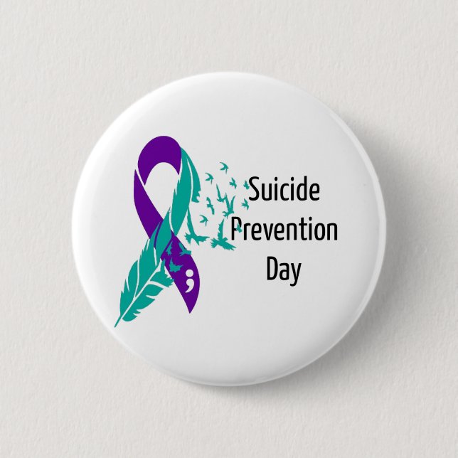 Suicide Prevention Awareness 2 Inch Round Button (Front)