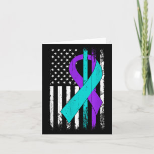 Suicide Prevention Awareness American Flag Card