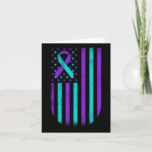 Suicide Prevention Awareness American Flag Support Card