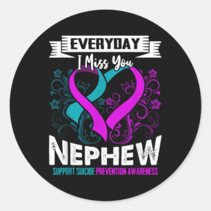 Suicide Prevention Awareness Aunts Classic Round Sticker
