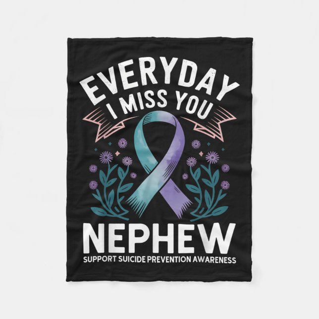 Suicide Prevention Awareness Aunts  Fleece Blanket (Front)